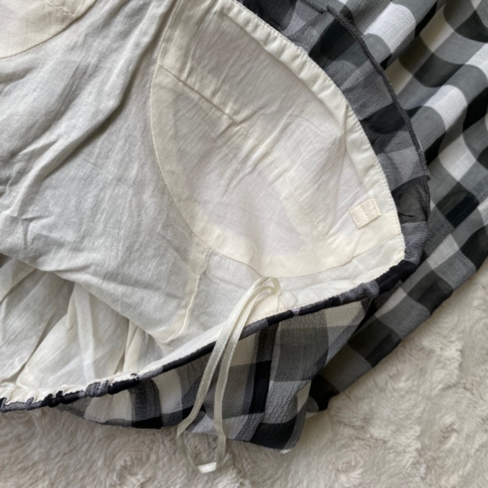 {SOLD} GUESS Gingham Strapless Dress Black & White - Picture 7 of 11